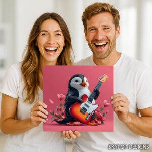Penguin Rock Star Art