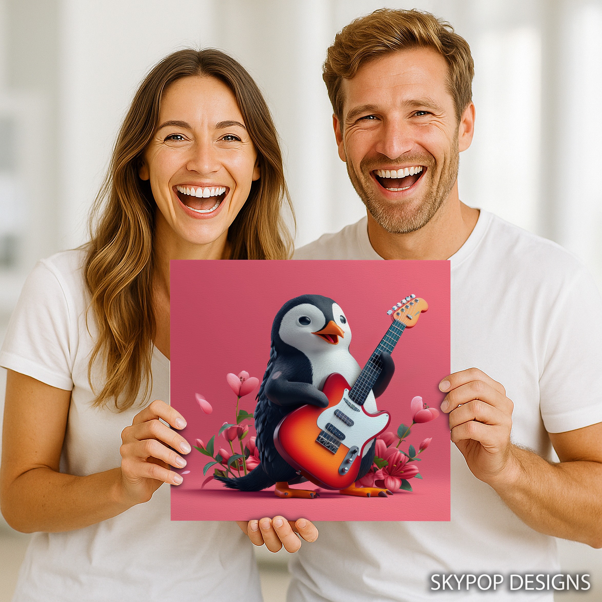 9.jpg Penguin Rock Star Art