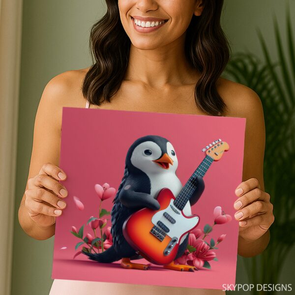 Penguin Rock Star Jam Art