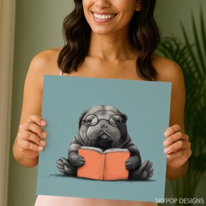 Walrus Reading Art