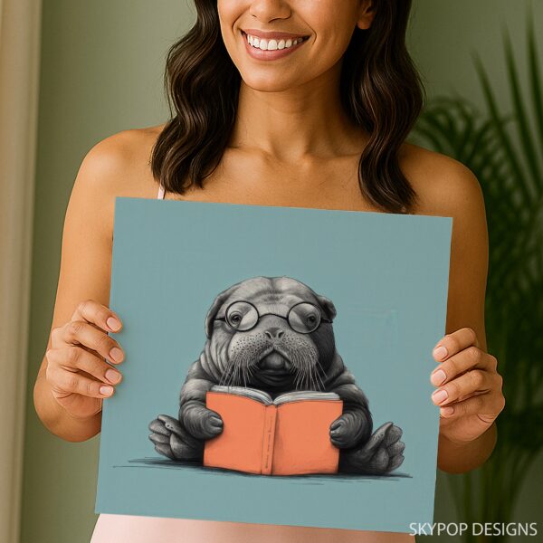 Walrus Reading Art