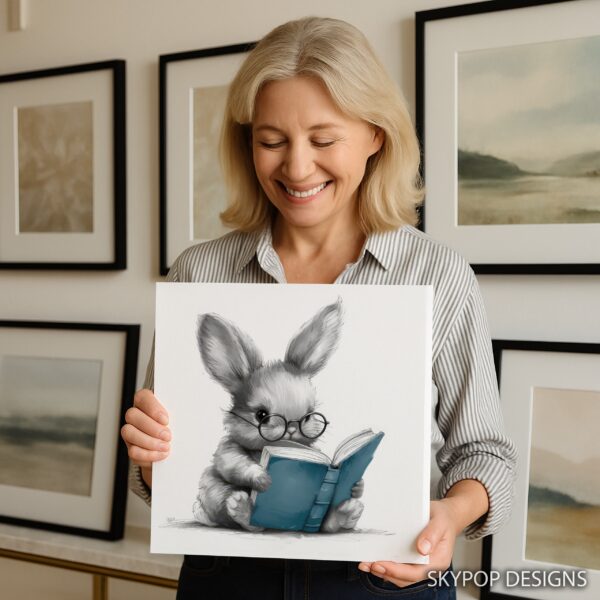 Bunny Reading Art