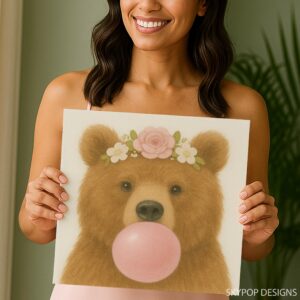 Bear Bubble Gum Art