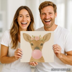Deer Bubblegum Art