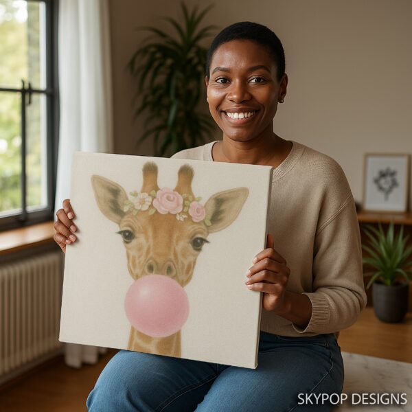 Giraffe Bubblegum Art