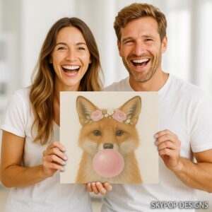 Fox Bubble Gum Art