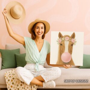 Horse Bubble Gum Art