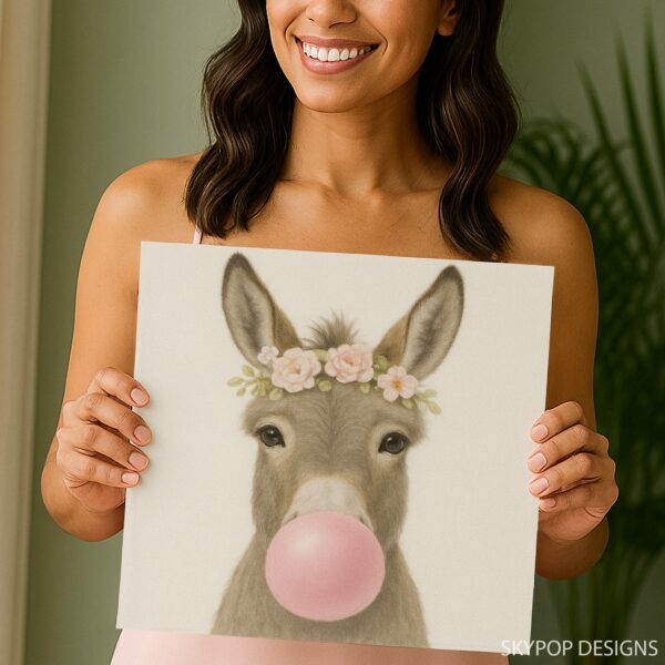 Donkey Bubble Gum Art