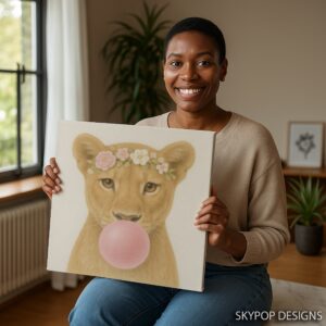 Lion Bubblegum Art
