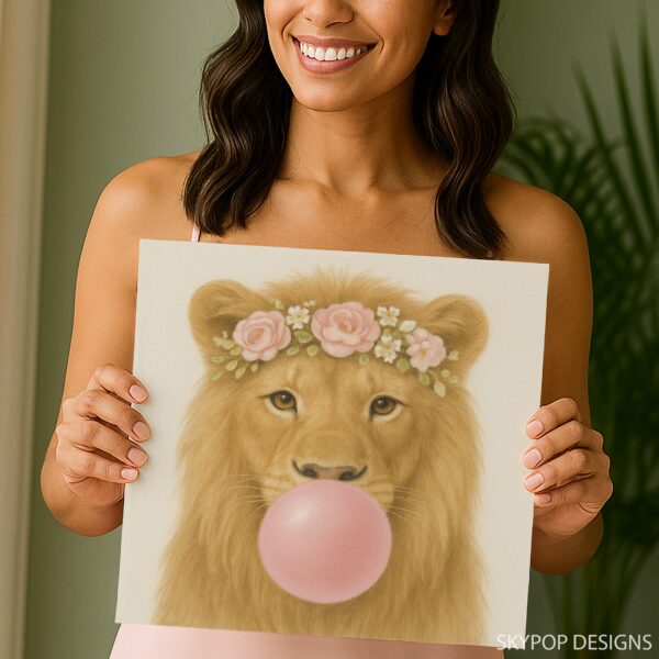 Lion Bubble Gum Art