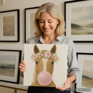 Horse Bubble Gum Art