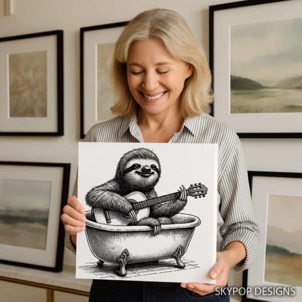 Sloth Guitar Art