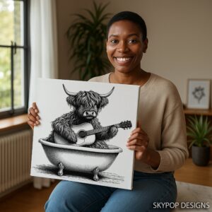 Highland Cow Art