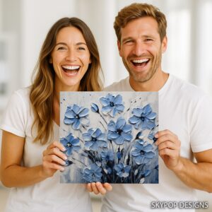 Blue Floral Art