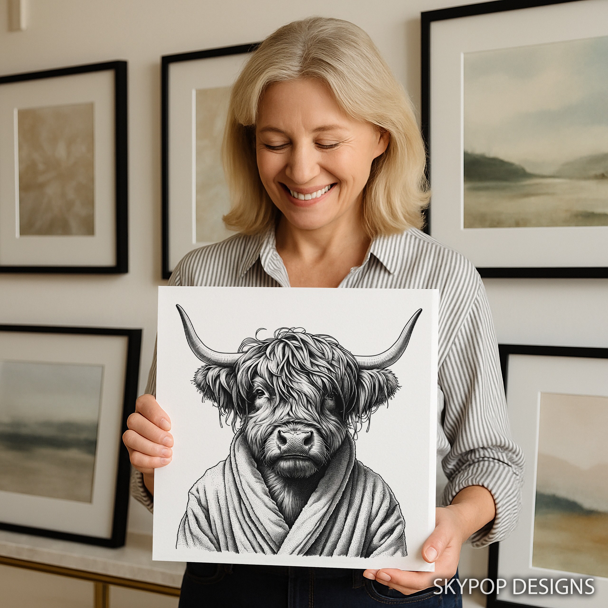 9.jpg Highland Cow Art