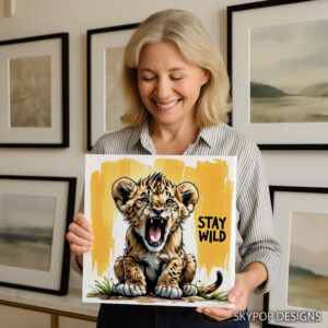 Baby Lion Roar Art