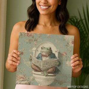 Frog Toilet Reader Art