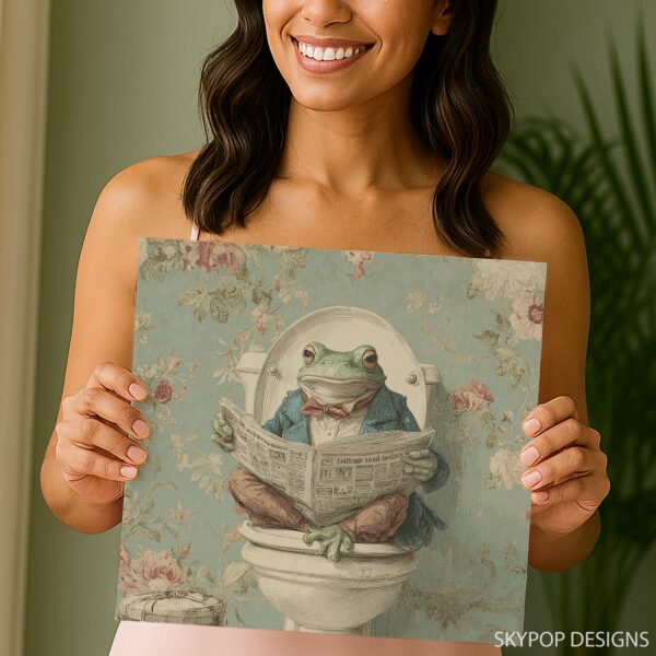 Frog Toilet Reader Art