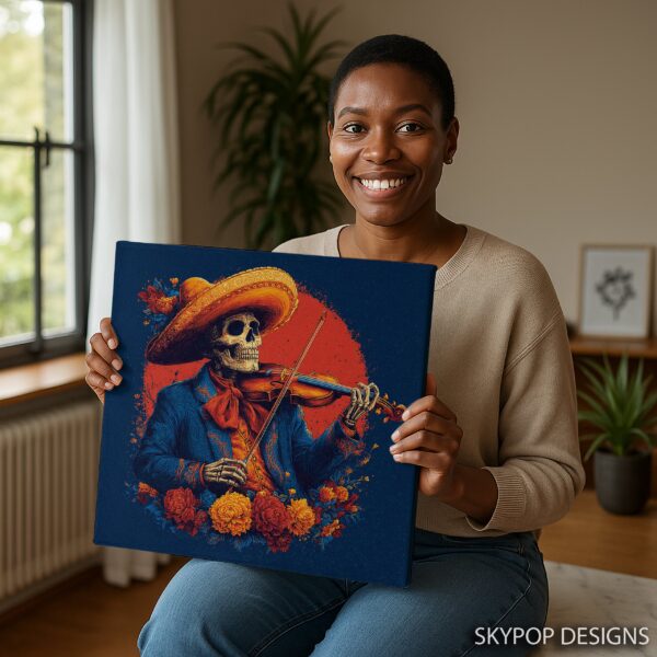 Day of the Dead Violinist Art