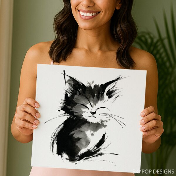 Sleepy Cat Art