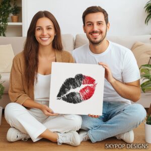 Fierce Lipstick Kiss Art
