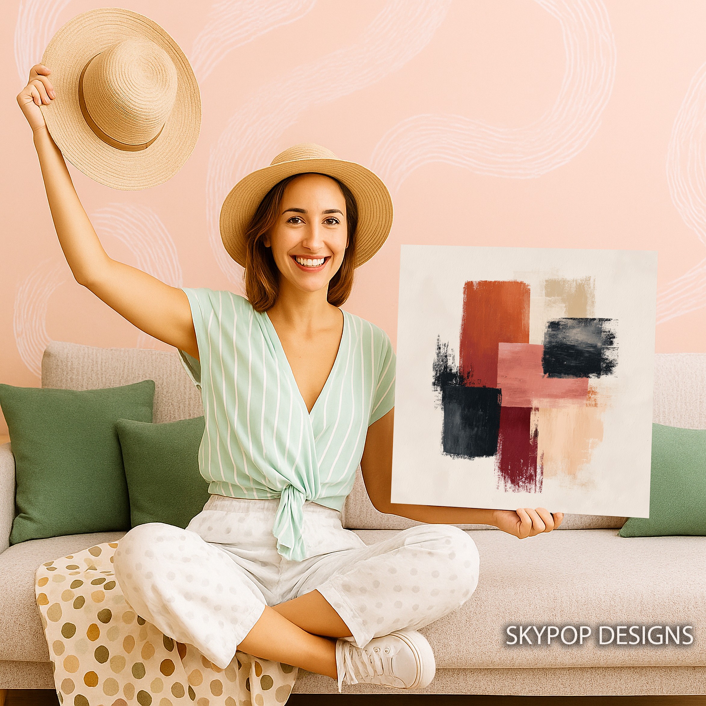 9.jpg Geometric Brushstroke Art