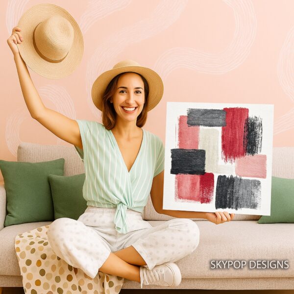 Geometric Brush Strokes Art