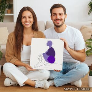 Purple Silhouette Art