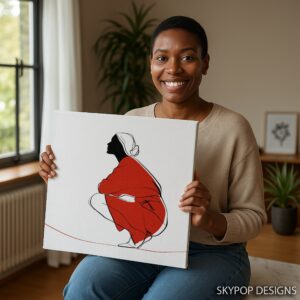 Red Silhouette Art