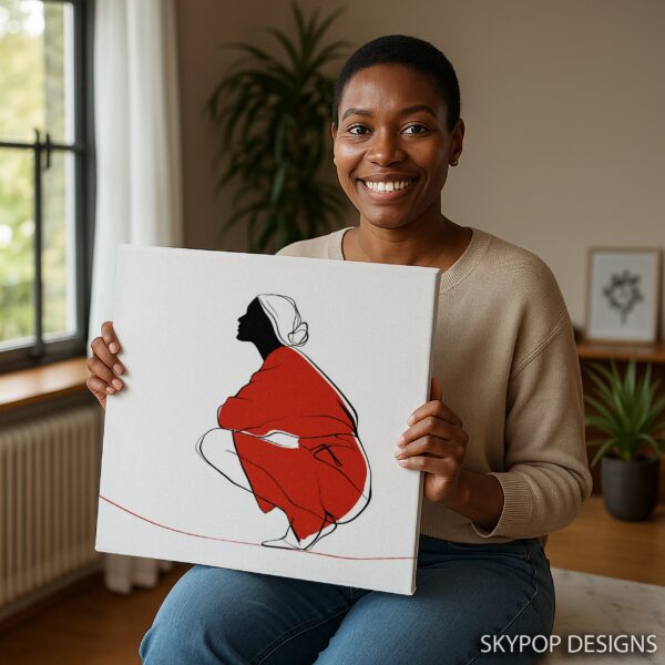 Red Silhouette Art