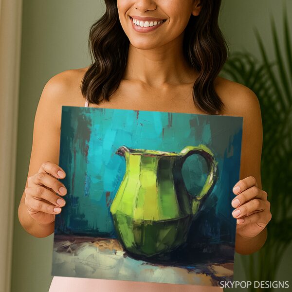 Vibrant Green Pitcher Art