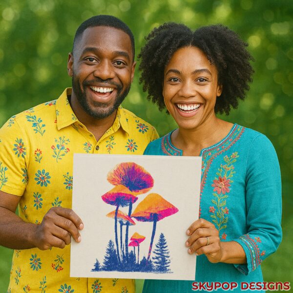 Colorful Mushroom Art