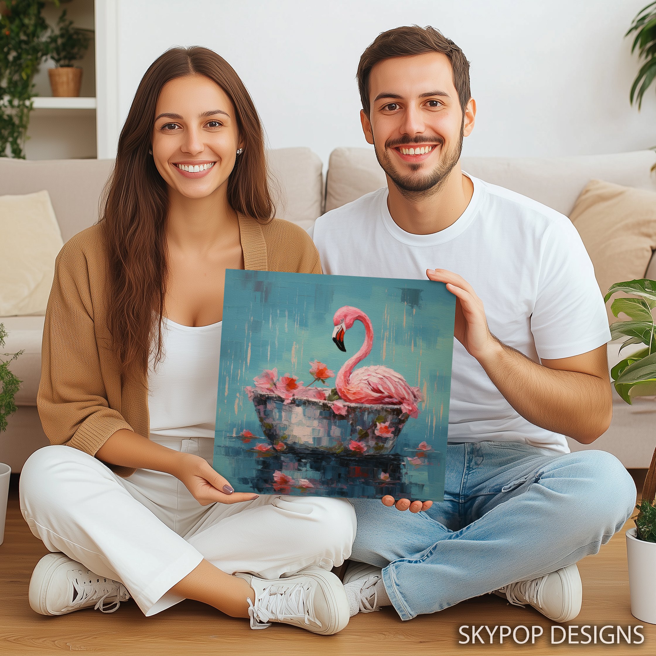9.jpg Flamingo Floral Art