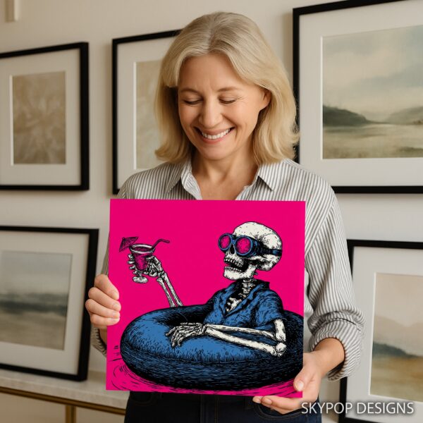 Skeleton Cocktail Party Art