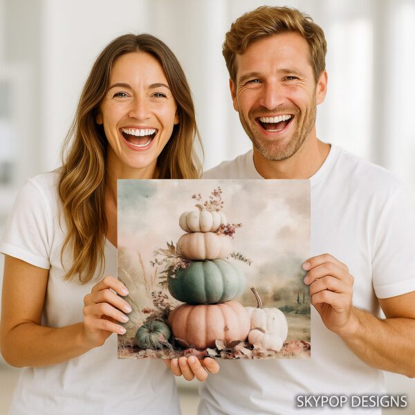 Pastel Pumpkin Stack Art