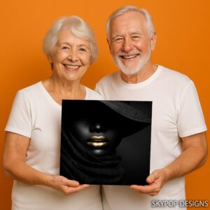 Golden Lips Art