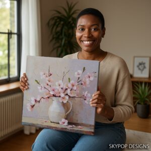 Cherry Blossom Vase Art