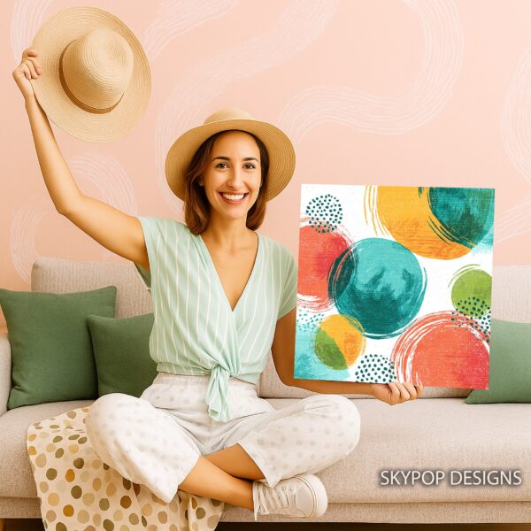 Vibrant Circles Abstract Art