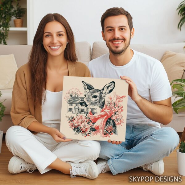 Deer in Scarf Art