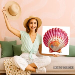 Red Seashell Art