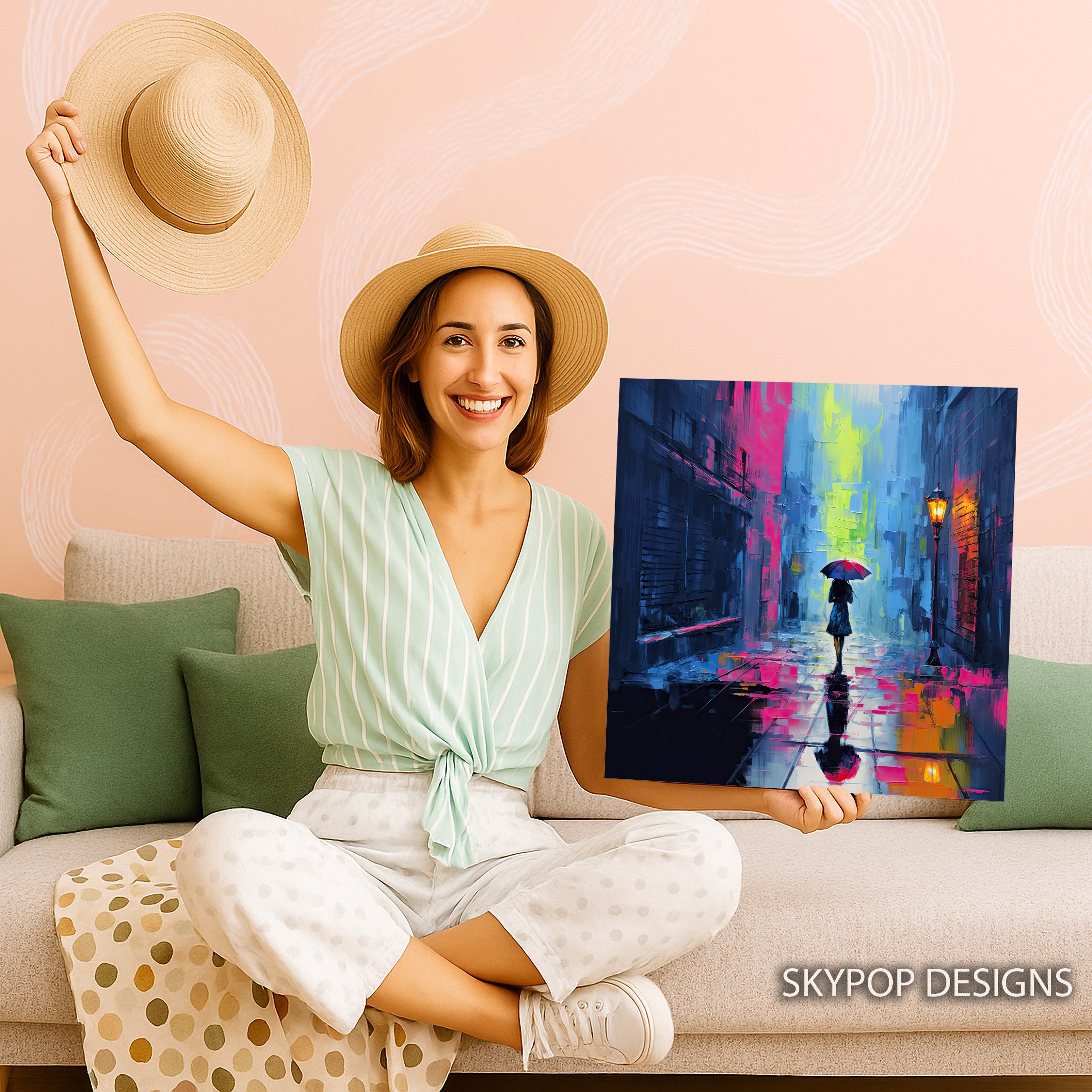 9.jpg Rainy Evening Cityscape Art