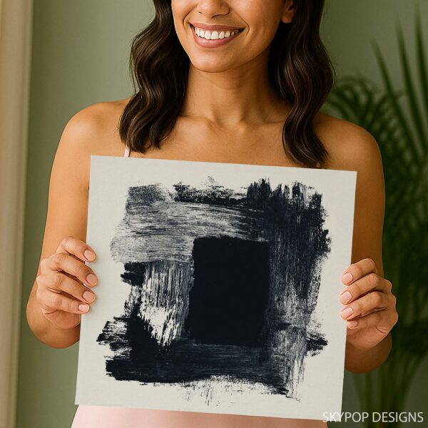 Monochrome Brushstroke Art
