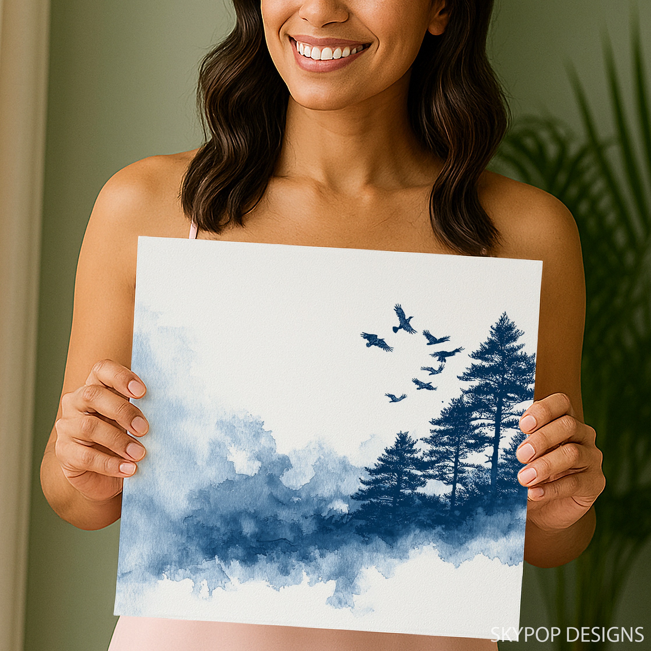9.jpg Flying Birds Forest Art