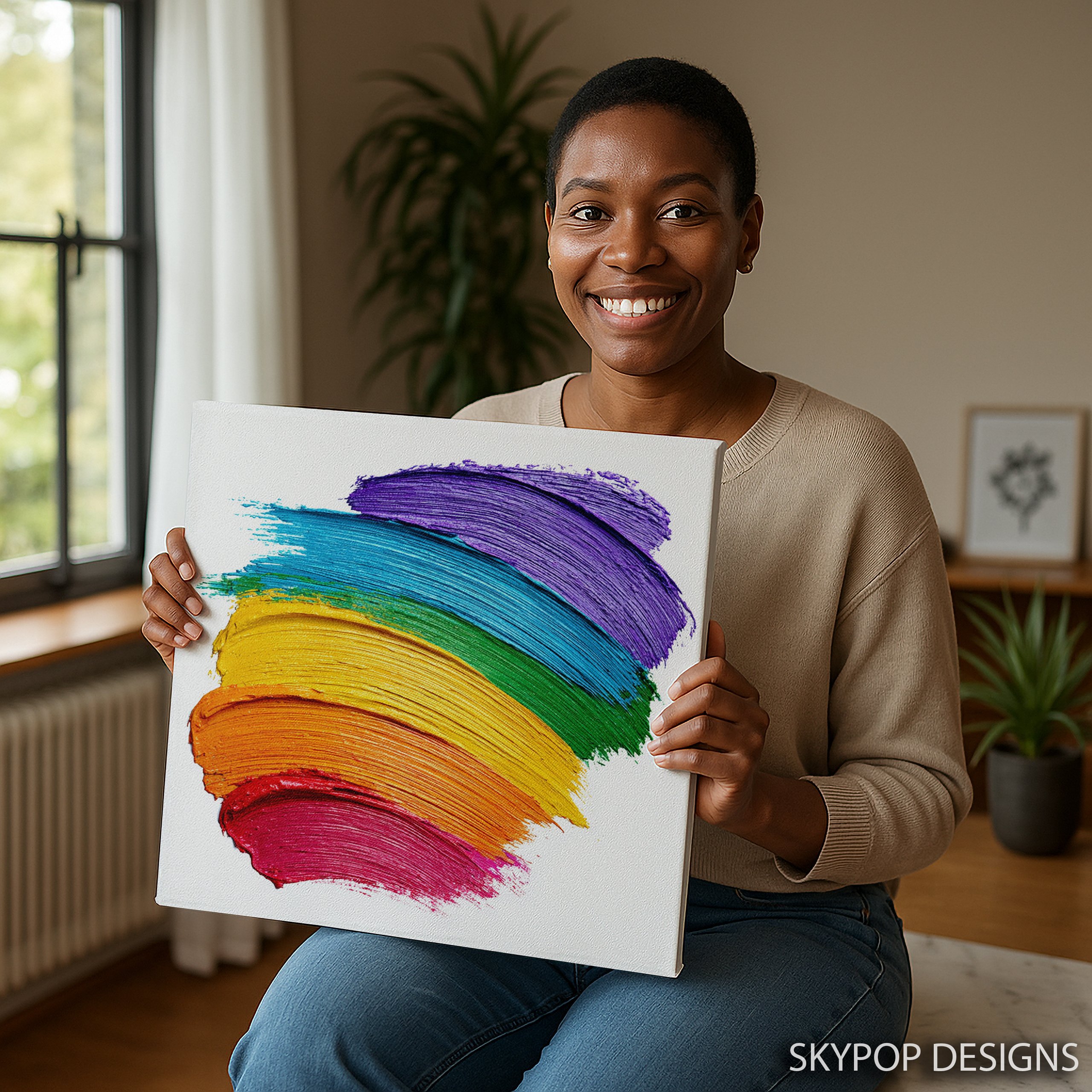 9.jpg Rainbow Brush Strokes Art
