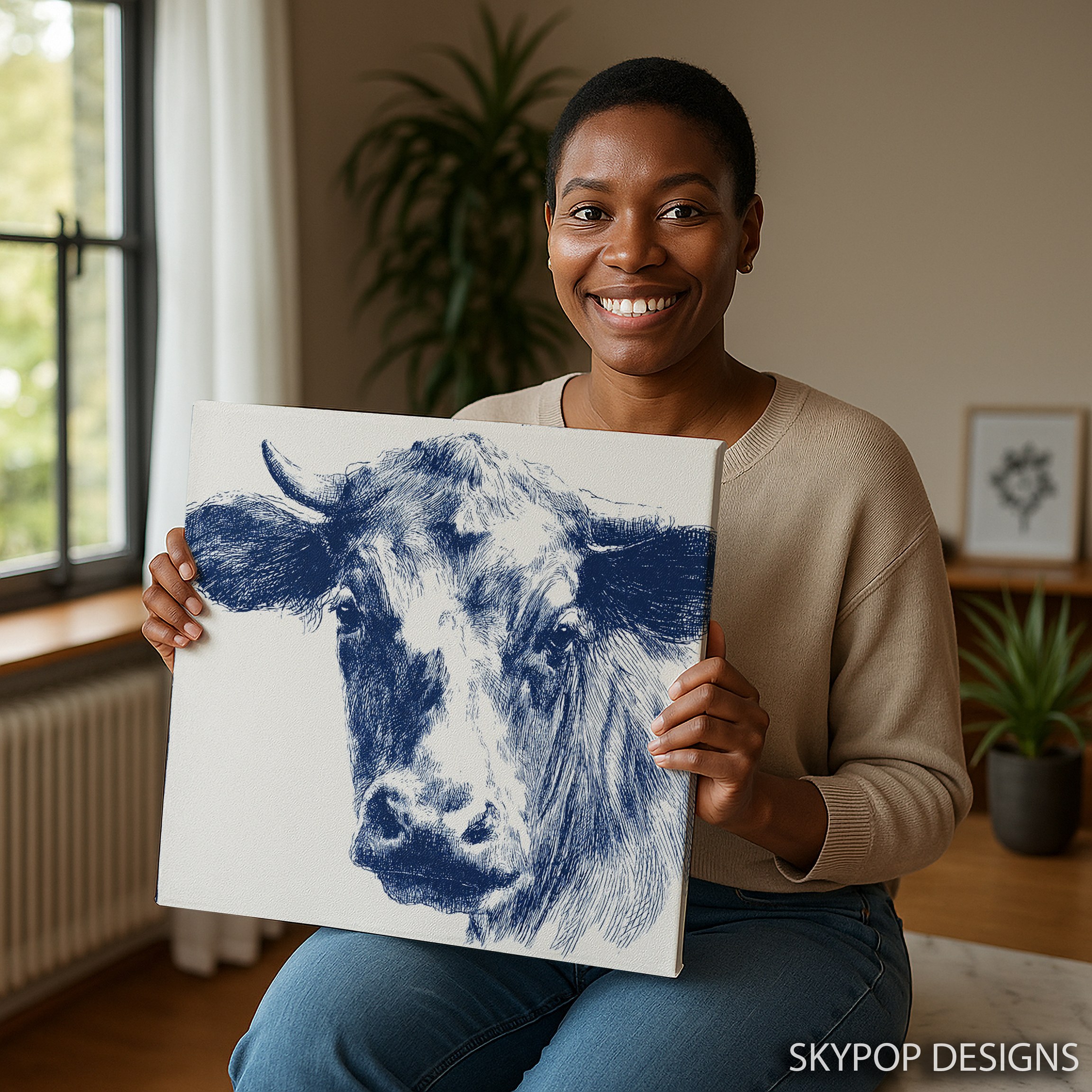 9.jpg Blue Cow Art