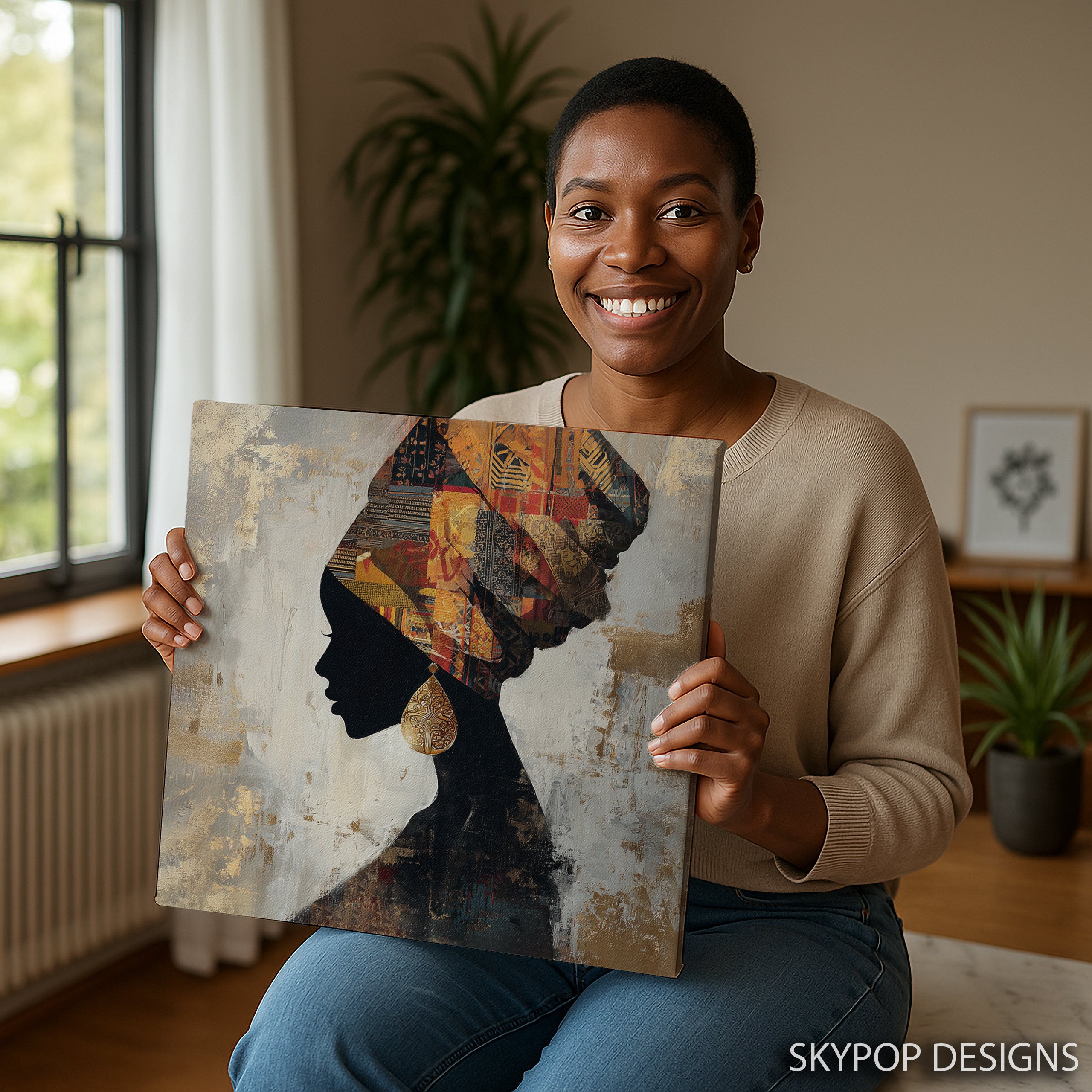 9.jpg African Queen Silhouette Art