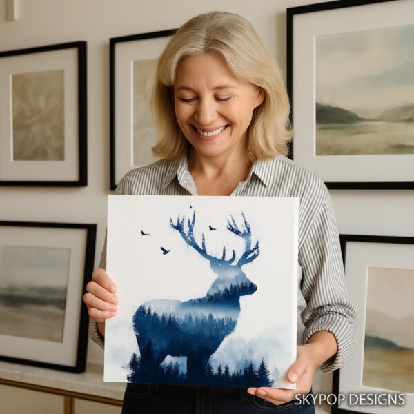Deer Forest Silhouette Art