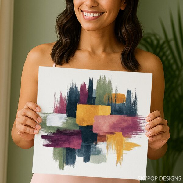 Color Block Brush Stroke Art