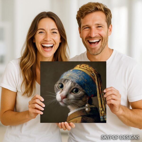 Cat with Pearl Earring Art