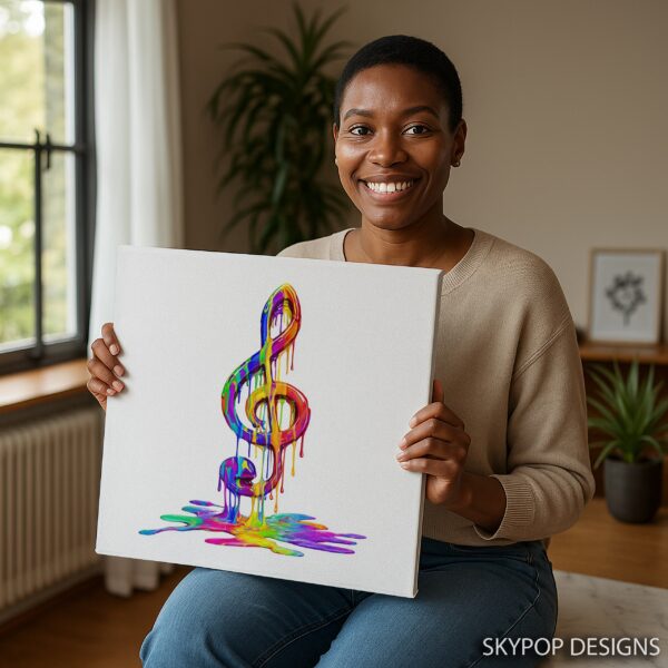 Melting Music Note Art